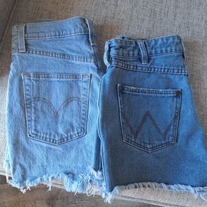 Two Pair High Waisted Cut Off Shorts